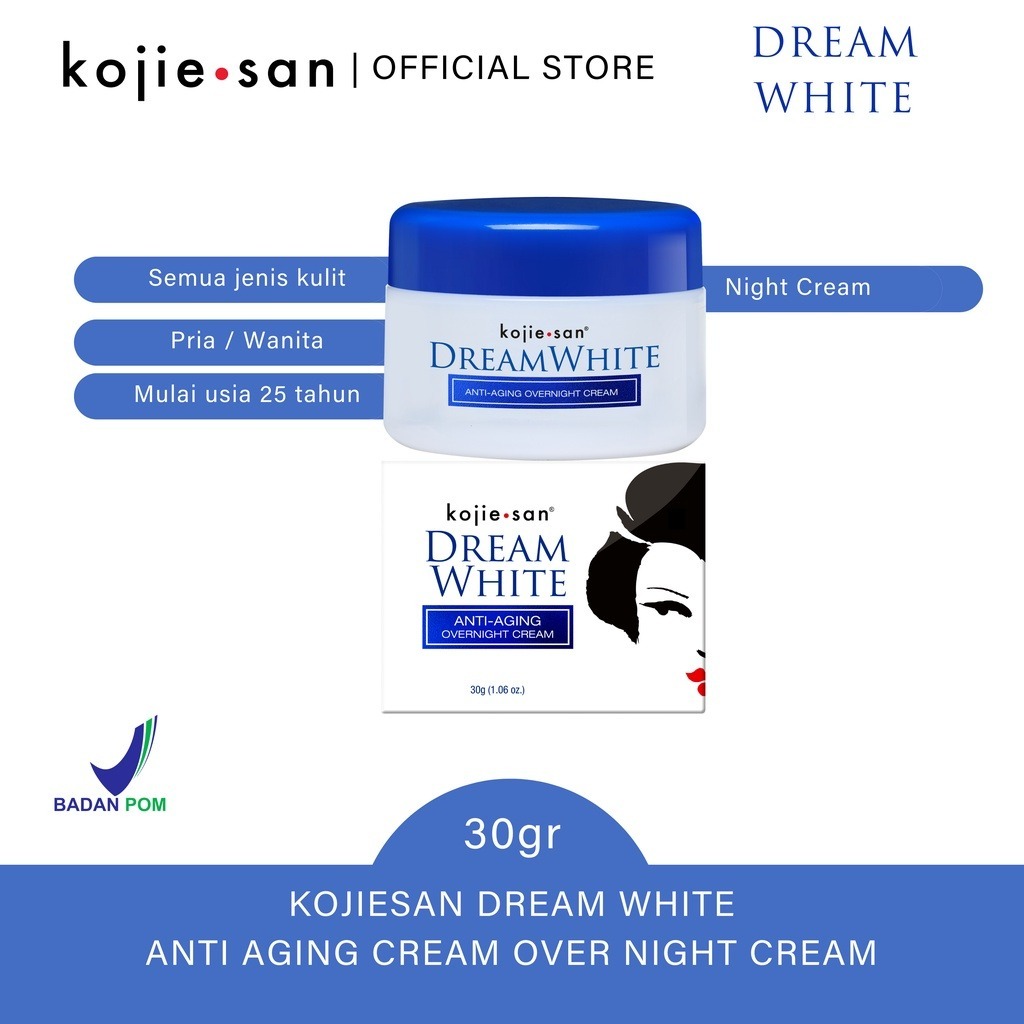 kojie.san Dreamwhite Anti Aging Overnight Cream 30gr