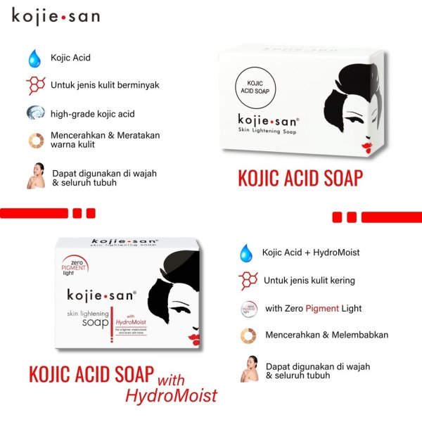 kojie.san Skin Lightening Soap with Hydromoist 135gr - Gambar 2