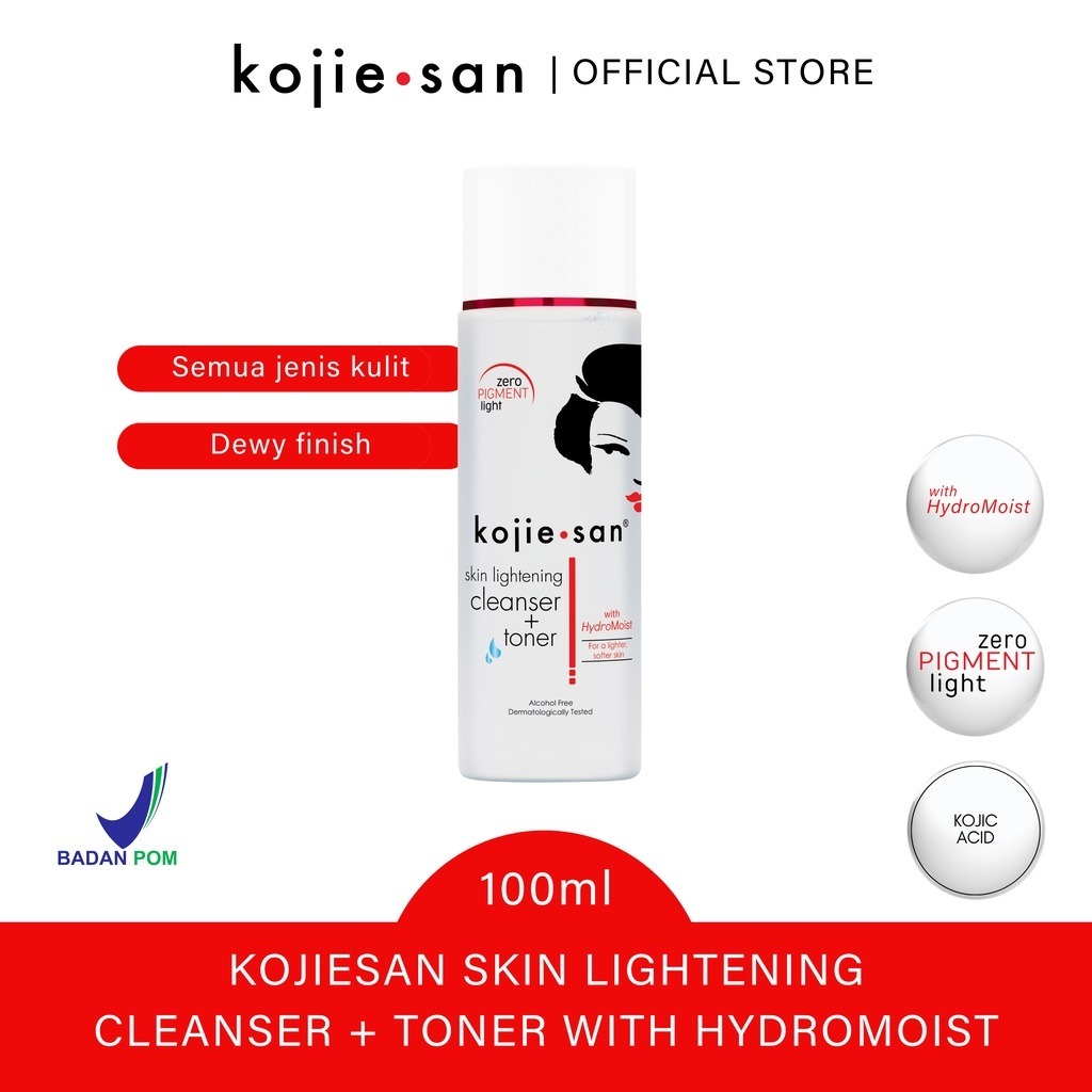 kojie.san Skin Lightening Cleanser + Toner with Hydromoist 100ml