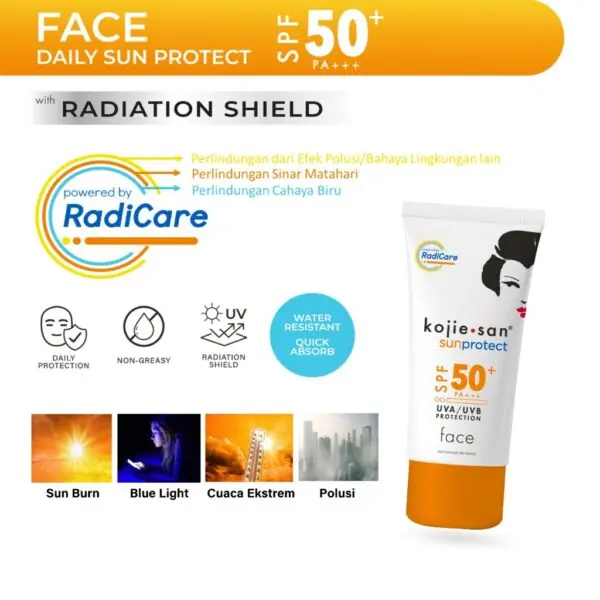 kojie.san Sunprotect SPF 50+ PA+++ Face 15gr - Gambar 2